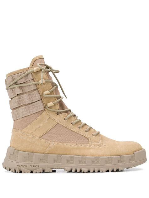 versace boots army|versace coyote brown boots.